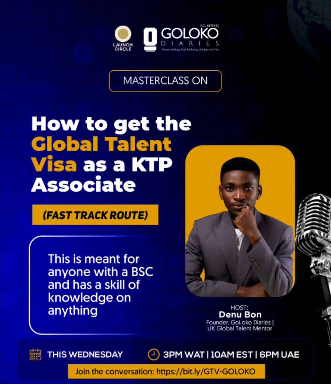 UK Global Talent Visa Playlist Masterclasses Flyer