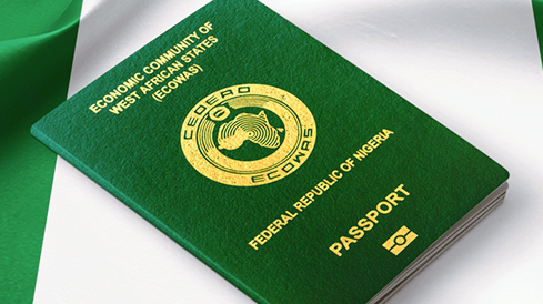 Passport and boarding pass representing passport processing services